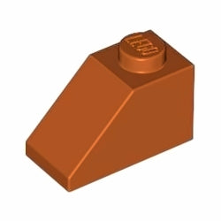 3040-038スロープ45度2×1ダークオレンジ