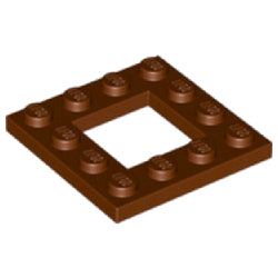 64799-192プレート4×4中央2×2カットアウトレディシュブラウン
