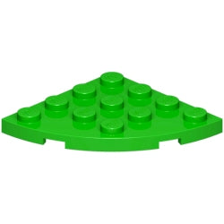 30565-037プレート4×4コーナー丸ブライトグリーン