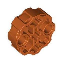 98585-038ヒーローファクトリーウェポンバレル-ペグ穴2個3車軸穴ダークオレンジ