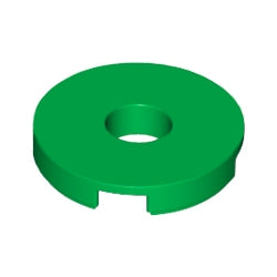 15535-028タイル2×2丸中央穴有グリーン