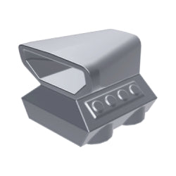 50943-179エンジンエアスクープフラットシルバー