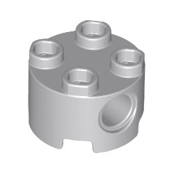 17485-194ブロック2×2丸ペグ穴有ライトブルーイッシュグレイ