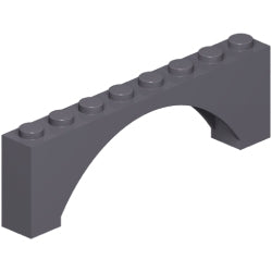 16577-199アーチ1×8×2レイズドダークブルーイッシュグレイ