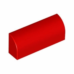 6191-021曲面ブロック1×4×1&1/3レッド