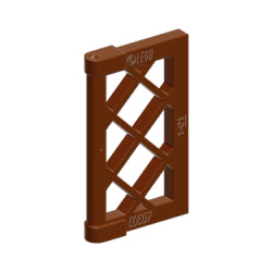 60607-192窓板枠1×2×3斜め格子レディシュブラウン