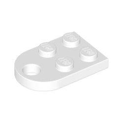 3176-001プレート2×3片側半円穴有ホワイト