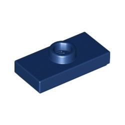 15573-140プレート1×2中央1スタッドダークブルー