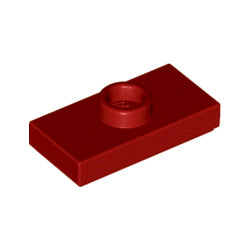 15573-154プレート1×2中央1スタッドダークレッド