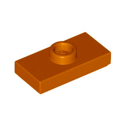 15573-038プレート1×2中央1スタッドダークオレンジ