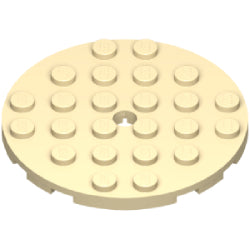 11213-005プレート6×6丸ペグ穴有タン