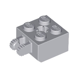 40902-194ヒンジブロック2×2ロック指2本ライトブルーイッシュグレイ(旧型)