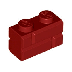 98283-154ブロック1×2レンガダークレッド