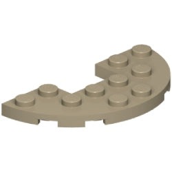 18646-138プレート3×6コーナー丸カットアウトダークタン