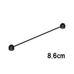 x127c11-026紐(端にスタッド付/11スタッド分)ブラック