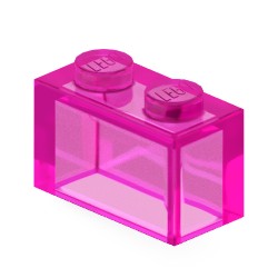 3065-113ブロック1×2トランスダークピンク