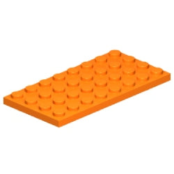 3035-106プレート4×8オレンジ