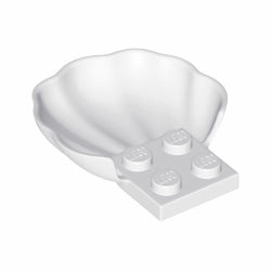 18970-001大きな貝(プレート2×2)ホワイト