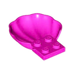 18970-221大きな貝(プレート2×2)ダークピンク