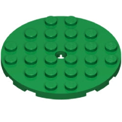 11213-028プレート6×6丸ペグ穴有グリーン