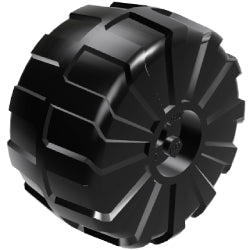 2515-026ハードホイール長径54ミリ×幅30ミリブラック