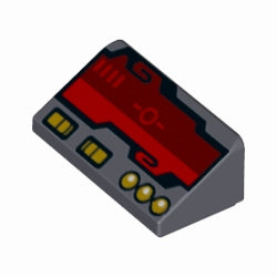 85984pb077スロープ31度1×2×2/3(モニター&ボタン)ダークブルーイッシュグレイ