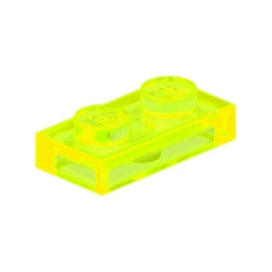 3023-049プレート1×2トランスネオングリーン