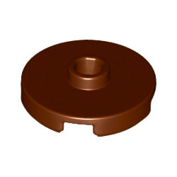 18674-192タイル2×2丸中央1スタッドレディシュブラウン