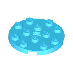 60474-322プレート4×4丸ペグ穴有ミディアムアジュール