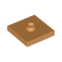 87580-137プレート2×2中央1スタッドミディアムダークフレッシュ