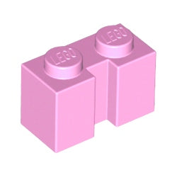 4216-222ブロック1×2縦溝有ブライトピンク