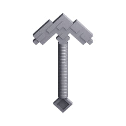 18789-179マインクラフトのつるはしフラットシルバー