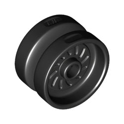 18976-026ホイール長径18ミリ×幅12ミリ(車軸とスタッド有)ブラック