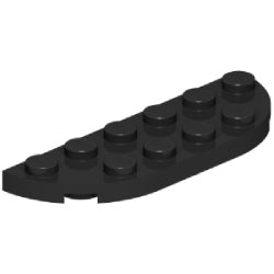 18980-026プレート2×6コーナー丸1/2楕円ブラック