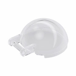 18990-040半球ウインドスクリーン4×4×1 2/3-取っ手付トランスクリア