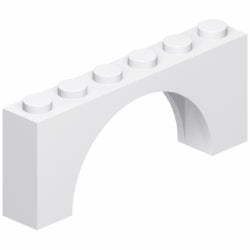 15254-001アーチ1×6×2中厚ホワイト