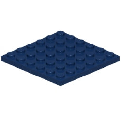3958-140プレート6×6ダークブルー