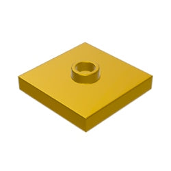 87580-297プレート2×2中央1スタッドパールゴールド