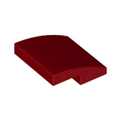 15068-154曲面スロープ2×2ダークレッド