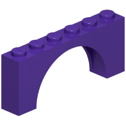 15254-268アーチ1×6×2中厚ダークパープル