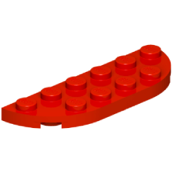 18980-021プレート2×6コーナー丸1/2楕円レッド