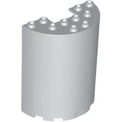 87926-194シリンダーハーフ3×6×6-1×2カット有ライトブルーイッシュグレイ