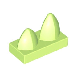 15209-326特殊タイル1×2牙2個イエローウイッシュグリーン