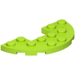 18646-119プレート3×6コーナー丸カットアウトライム