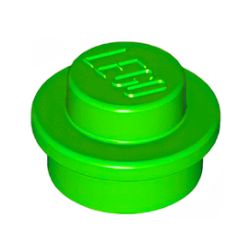 4073-037プレート1×1丸ブライトグリーン