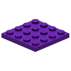 3031-268プレート4×4ダークパープル