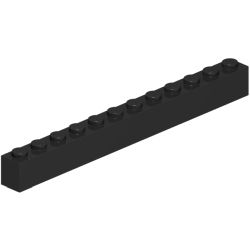 6112-026ブロック1×12ブラック