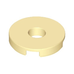 15535-005タイル2×2丸中央穴有タン