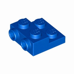 99206-023プレート2×2×2/3側面にスタッド有ブルー