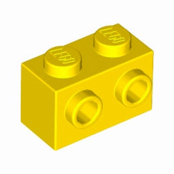 11211-024ブロック1×2片側面に2スタッド有イエロー